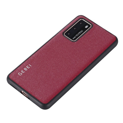 For Huawei P40 Pro GEBEI Full-coverage Shockproof Leather Protective Case(Red) - Huawei Cases by GEBEI | Online Shopping UK | buy2fix