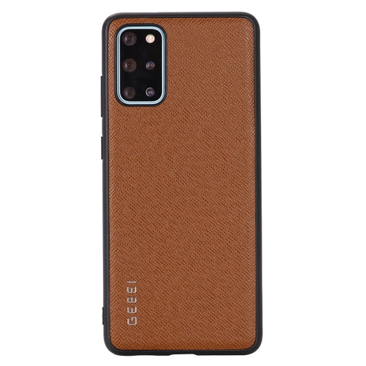 For Galaxy S20 Ultra GEBEI Full-coverage Shockproof Leather Protective Case(Brown) by GEBEI