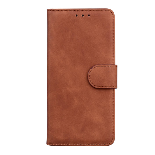 For Nothing Phone 1 Skin Feel Pure Color Flip Leather Phone Case(Brown) by buy2fix