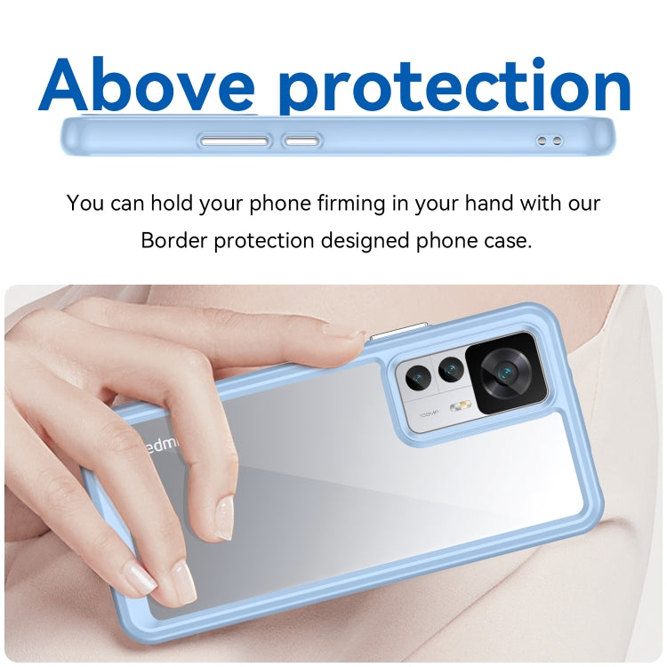 For Xiaomi Redmi K50 Ultra/Xiaomi 12T/Xiaomi 12T Pro Colorful Series Acrylic + TPU Phone Case(Blue) - Xiaomi Cases by buy2fix | Online Shopping UK | buy2fix