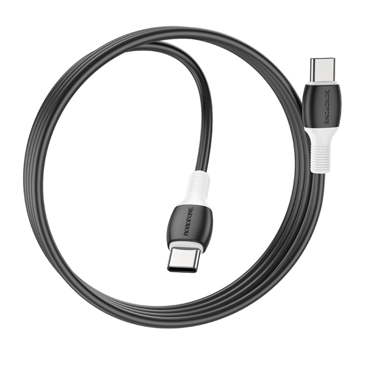 Borofone BX84 1m 60W USB-C / Type-C to Type-C Rise Charging Data Cable(Black) -  by Borofone | Online Shopping UK | buy2fix