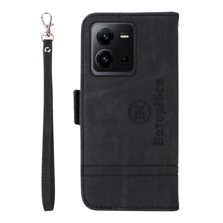 For vivo V25 / V25e 4G Global BETOPNICE Dual-side Buckle Leather Phone Case(Black) - OPPO & vivo Accessories by BETOPNICE | Online Shopping UK | buy2fix