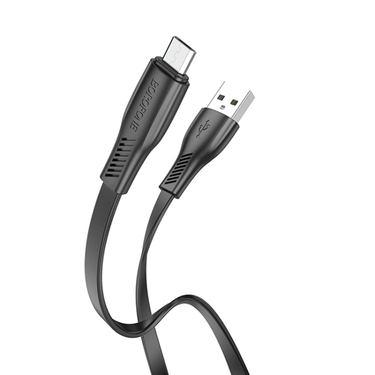 Borofone BX85 1m 2.4A USB to Micro USB Auspicious Charging Data Cable(Black) -  by Borofone | Online Shopping UK | buy2fix