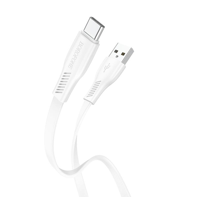 Borofone BX85 1m 3A USB to USB-C / Type-C Auspicious Charging Data Cable(White) -  by Borofone | Online Shopping UK | buy2fix