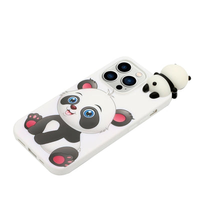For iPhone 14 Pro Max Shockproof Cartoon TPU Phone Case(Panda) - Apple Accessories by buy2fix | Online Shopping UK | buy2fix