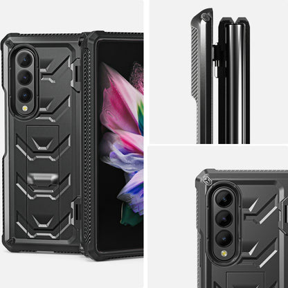 For Samsung Galaxy Z Fold3 5G Armored All-inclusive Shockproof Folding Phone Case(Black) - Galaxy Phone Cases by buy2fix | Online Shopping UK | buy2fix