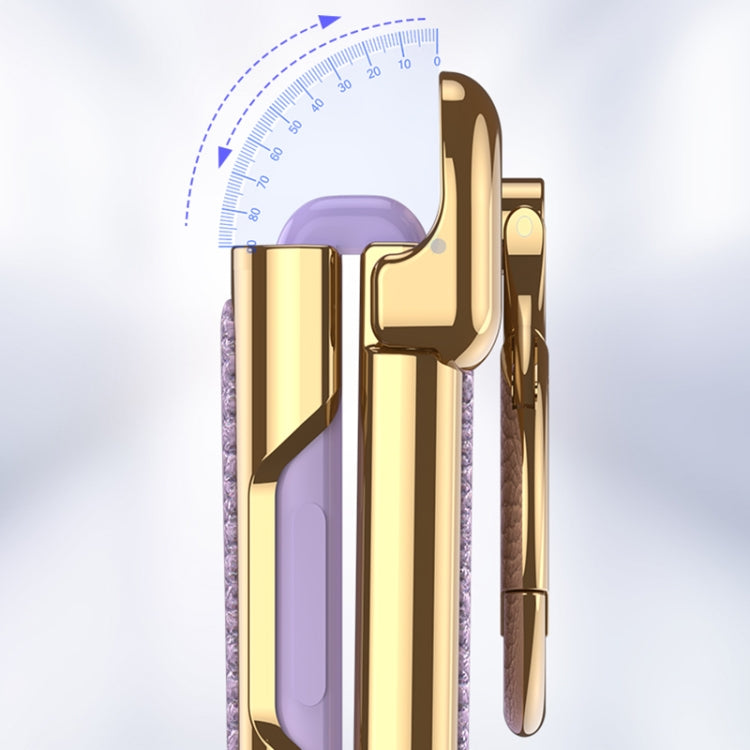 For Samsung Galaxy Z Flip4 GKK Integrated Plating + Leather Flip Phone Case(Crocodile Pink) by GKK