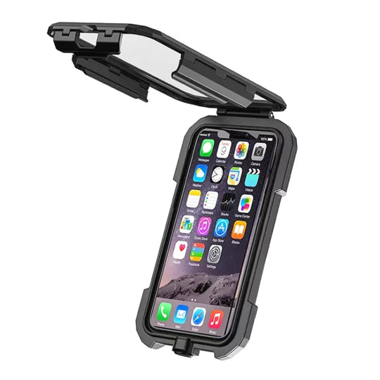 Kewig M18L-A2 Motorcycle / Bicycle Rearview Mirror Wireless Charging Waterproof Box Mobile Phone Holder