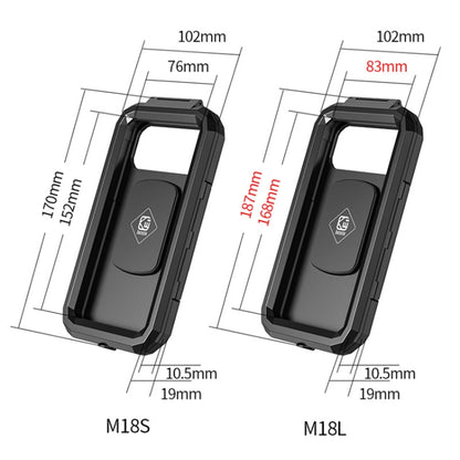 M18L-A2 Motorcycle / Bicycle Rearview Mirror Wireless Charging Waterproof Box Mobile Phone Holder - In Car by buy2fix | Online Shopping UK | buy2fix