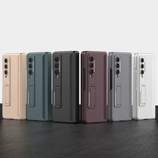 For Samsung Galaxy Z Fold4 GKK Integrated Magnetic Hinge Folding Phone Case(Wine Red) by GKK