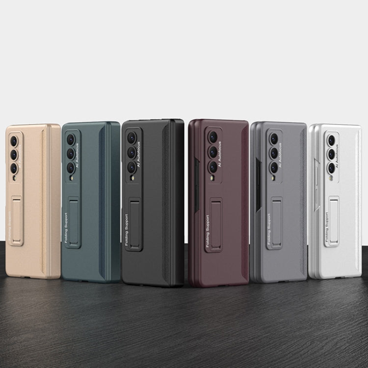 For Samsung Galaxy Z Fold4 GKK Integrated Magnetic Hinge Folding Phone Case(Deep Sea Green) by GKK