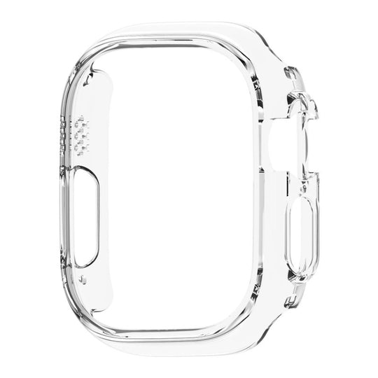For Apple Watch Ultra 4 / 3 / 2 / 1 49mm PC Hollow Electroplating Protective Case(Transparent)
