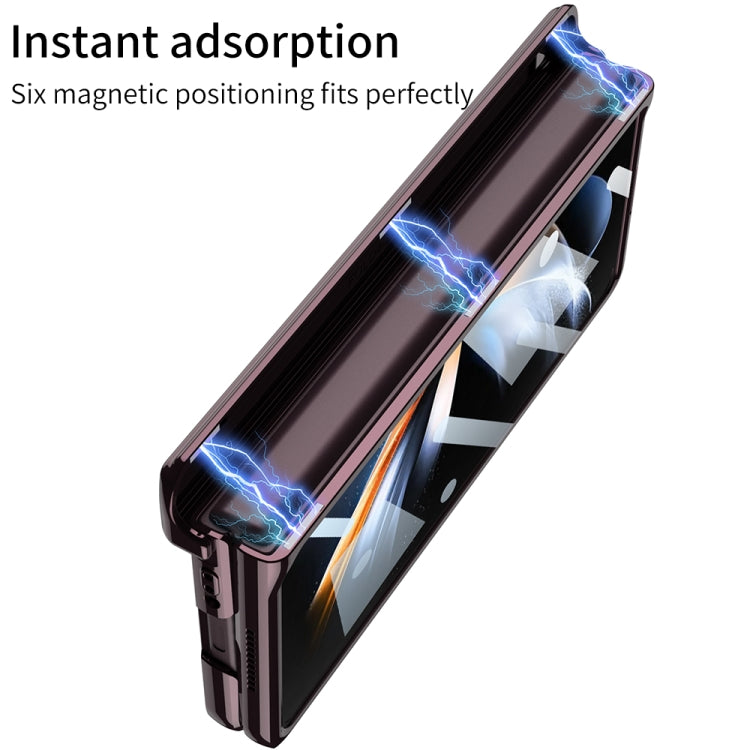 For Samsung Galaxy Z Fold4 GKK Integrated Magnetic Hinged Phantom Phone Case(Wine Red) by GKK