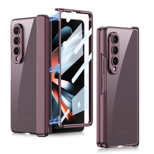 For Samsung Galaxy Z Fold4 GKK Magnetic Hinged Phantom Folding Phone Case(Wine Red)