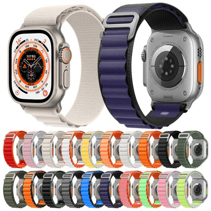 For Apple Watch Ultra 49mm Nylon Watch Band(White) - Smart Wear by buy2fix | Online Shopping UK | buy2fix