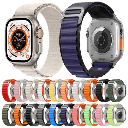 For Apple Watch Ultra 49mm Nylon Watch Band (Starlight) by buy2fix