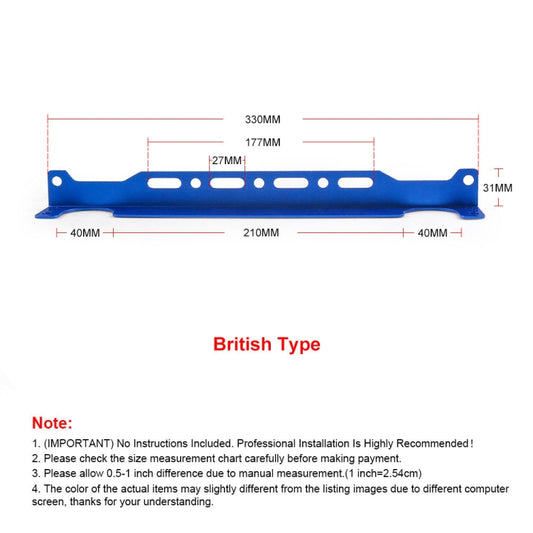 British 330mm Car Engine Oil Cooler Mounting Bracket Kit(Blue) by buy2fix