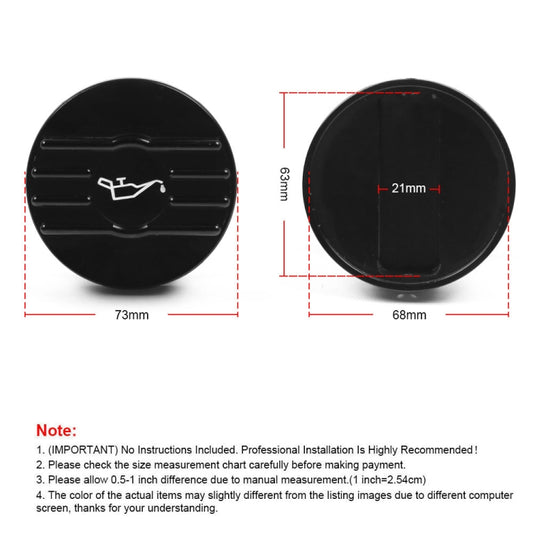 For Volkswagen Car Engine Protect Cap Cover, Style:Fuel Tank Cap by buy2fix