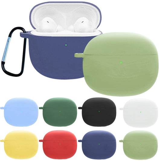 For Redmi Buds4 Pro Silicone Earphone Protective Case with D Carabiner(Deep Green) by buy2fix