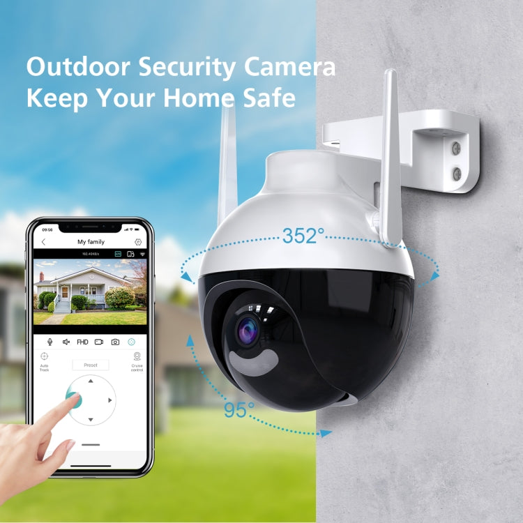 QX62 4MP HD Wireless WiFi Smart Surveillance Camera, Specification:AU Plug - Security by buy2fix | Online Shopping UK | buy2fix