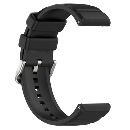 For Amazfit GTR 4 22mm Silicone Watch Band(Black) - Smart Wear by buy2fix | Online Shopping UK | buy2fix