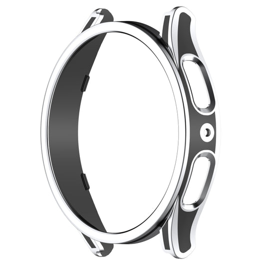 For Samsung Galaxy Watch5 Pro 45mm Hanging Sculpture Two-color Protective Watch Case with Tempered Glass Film(Silver) by buy2fix