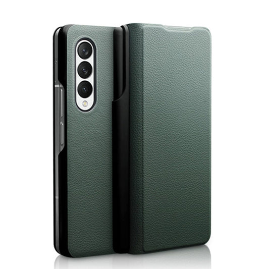 For Samsung Galaxy Z Fold3 5G/W22 5G QIALINO Magnetic Genuine Leather Phone Case(Green) - Galaxy Phone Cases by QIALINO | Online Shopping UK | buy2fix