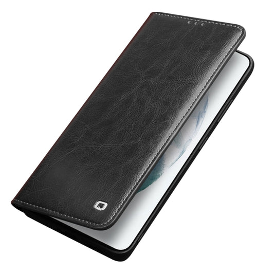 For Samsung Galaxy S21 5G QIALINO Genuine Leather Phone Case(Black) by QIALINO