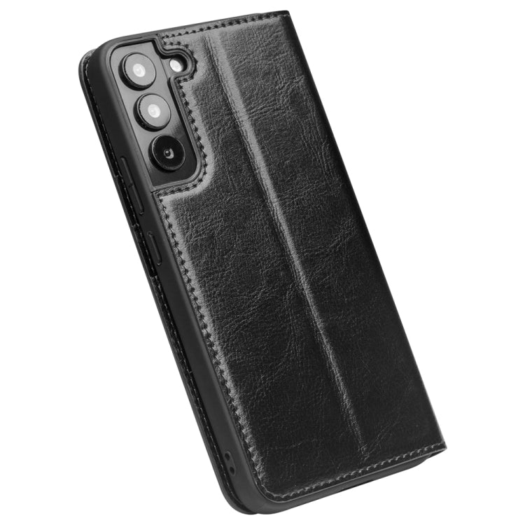 For Samsung Galaxy S22+ 5G QIALINO Genuine Leather Phone Case(Black) - Galaxy S22+ 5G Cases by QIALINO | Online Shopping UK | buy2fix
