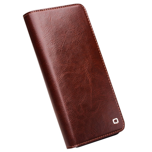 For Samsung Galaxy S22+ 5G QIALINO Genuine Leather Phone Case(Brown) by QIALINO