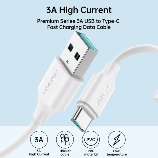 JOYROOM S-UC027A9 3A USB to USB-C/Type-C Fast Charging Data Cable, Length:1m(White) by JOYROOM
