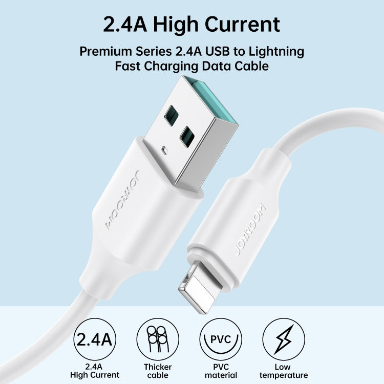 JOYROOM S-UL012A9 2.4A USB to 8 Pin Fast Charging Data Cable, Length:2m(Black) - Normal Style Cable by JOYROOM | Online Shopping UK | buy2fix