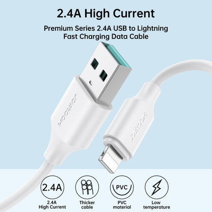 JOYROOM S-UL012A9 2.4A USB to 8 Pin Fast Charging Data Cable, Length:2m(Black) - Normal Style Cable by JOYROOM | Online Shopping UK | buy2fix