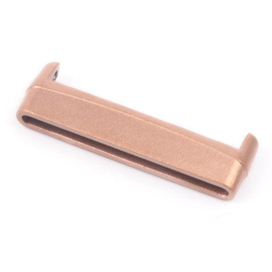 For Fitbit Versa 4 / Sense 2 1 Pair Universal Metal Watch Band Connectors(Rose Gold) by buy2fix