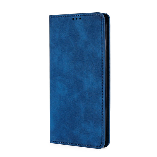 For OnePlus Nord N20 SE 4G Skin Feel Magnetic Flip Leather Phone Case(Blue) by buy2fix