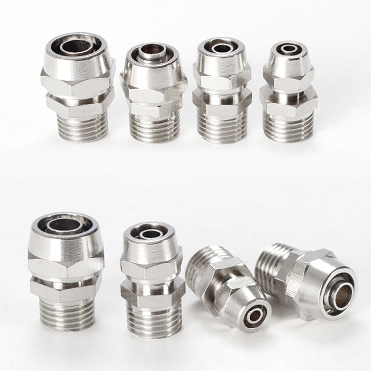 PC4-M5 LAIZE 10pcs Nickel Plated Copper Pneumatic Quick Fitting Connector -  by LAIZE | Online Shopping UK | buy2fix