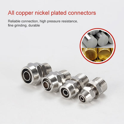 PC6-01 LAIZE 10pcs Nickel Plated Copper Pneumatic Quick Fitting Connector -  by LAIZE | Online Shopping UK | buy2fix