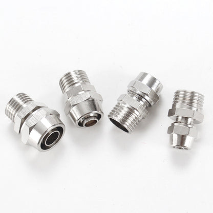 PC8-02 LAIZE 10pcs Nickel Plated Copper Pneumatic Quick Fitting Connector -  by LAIZE | Online Shopping UK | buy2fix