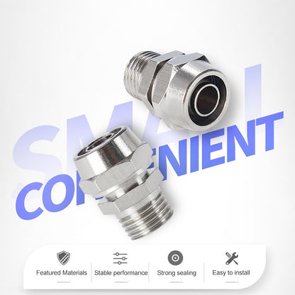 PC16-03 LAIZE Nickel Plated Copper Pneumatic Quick Fitting Connector -  by LAIZE | Online Shopping UK | buy2fix