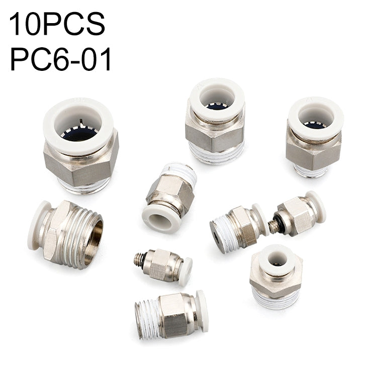 PC6-01 LAIZE 10pcs PC Straight Pneumatic Quick Fitting Connector -  by LAIZE | Online Shopping UK | buy2fix