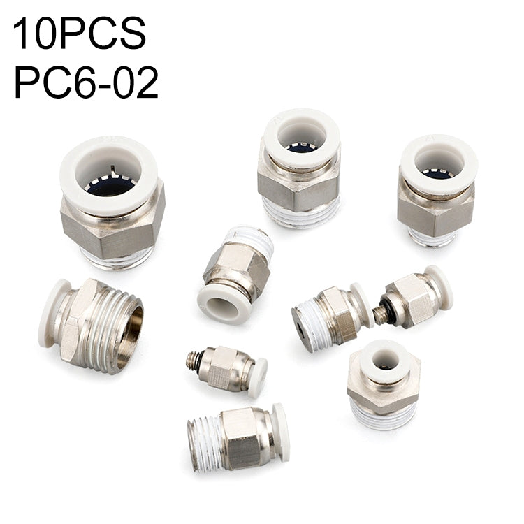 PC6-02 LAIZE 10pcs PC Straight Pneumatic Quick Fitting Connector -  by LAIZE | Online Shopping UK | buy2fix