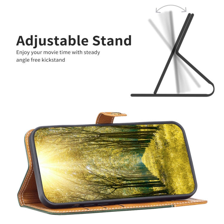 For Xiaomi 12T / 12T Pro / Redmi K50 Ultra Color Matching Double Sewing Thread Leather Phone Case(Green) by buy2fix