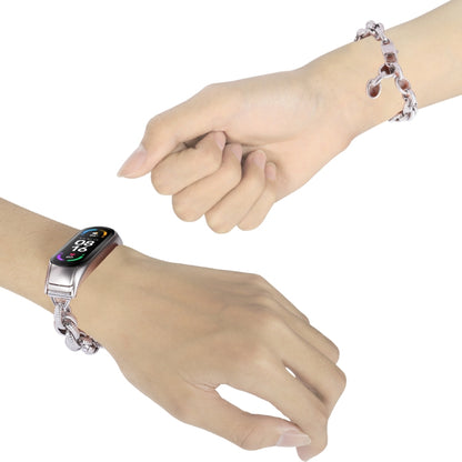 For Xiaomi Mi Band 7 Corrugated Twist Chain Metal Watch Band(Silver) by buy2fix