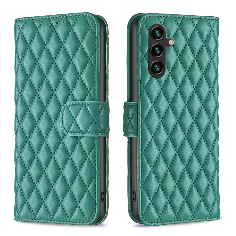 For Samsung Galaxy A14 5G Diamond Lattice Wallet Leather Flip Phone Case(Green) - Galaxy Phone Cases by buy2fix | Online Shopping UK | buy2fix