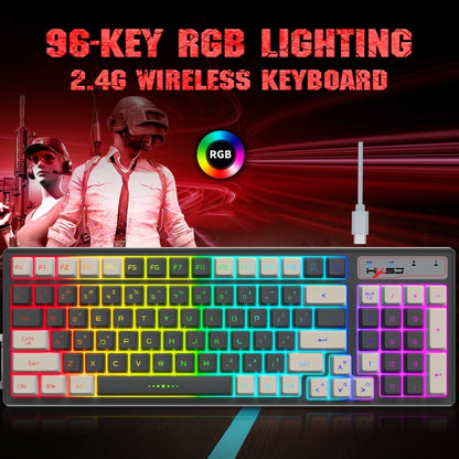 HXSJ L900 RGB Backlit Two-color Injection Keycaps 2.4G Wireless Keyboard - Wireless Keyboard by HXSJ | Online Shopping UK | buy2fix