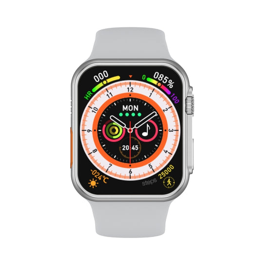 W8 Ultra 2.02 inch TFT Screen Smart Watch, IP68 Waterproof Support Heart Rate & Blood Oxygen Monitoring / Multiple Sports Modes(Silver) by buy2fix