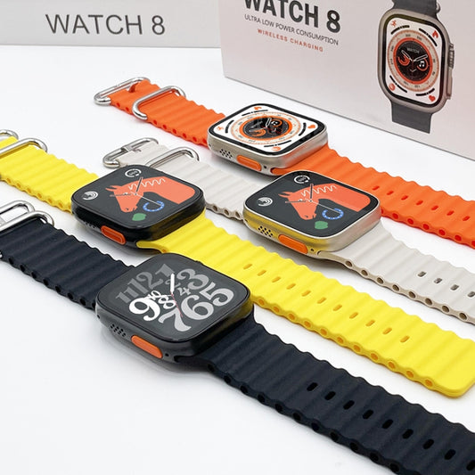 KD99 Ultra 1.99 inch IPS Screen Smart Watch, Support Heart Rate & Blood Oxygen Monitoring / Sports Modes(Gold+Orange) by buy2fix