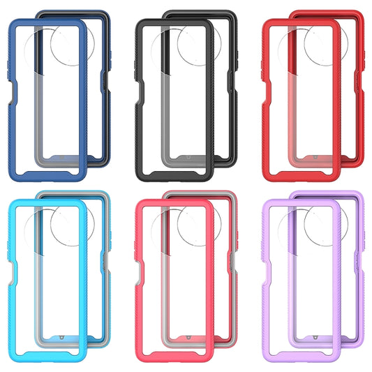 For Honor X9 4G / 5G / Magic 4 Lite Starry Sky Solid Color Shockproof TPU Clear PC Phone Case(Purple) by buy2fix