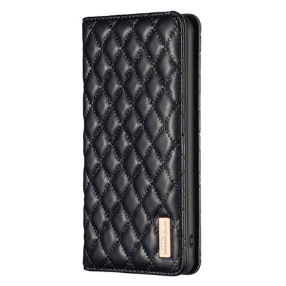 For Xiaomi Redmi 9A Diamond Lattice Magnetic Leather Flip Phone Case(Black) by buy2fix