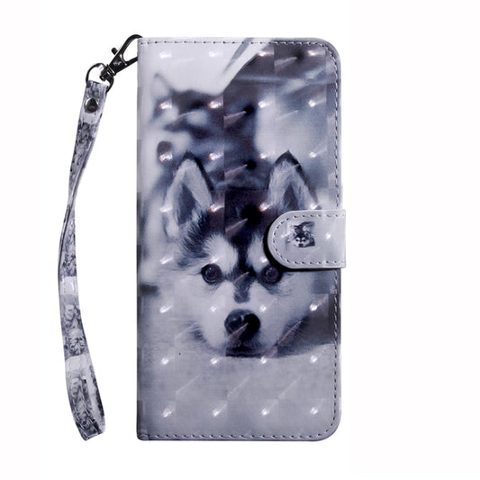 For Samsung Galaxy A14 5G 3D Painted Leather Phone Case(Husky) by buy2fix